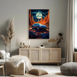Desert Moon Drive Poster PosterGoat