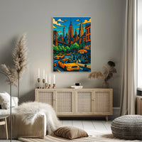 New York City Poster Vibrant Urban Vibe For NYC Lovers