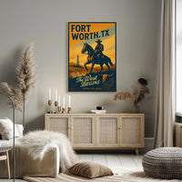 Fort Worth, TX Where the West Begins Poster PosterGoat