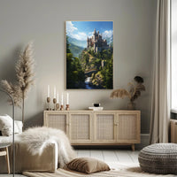 Enchanted Medieval Castle Adventure Poster - Fantasy Art Print