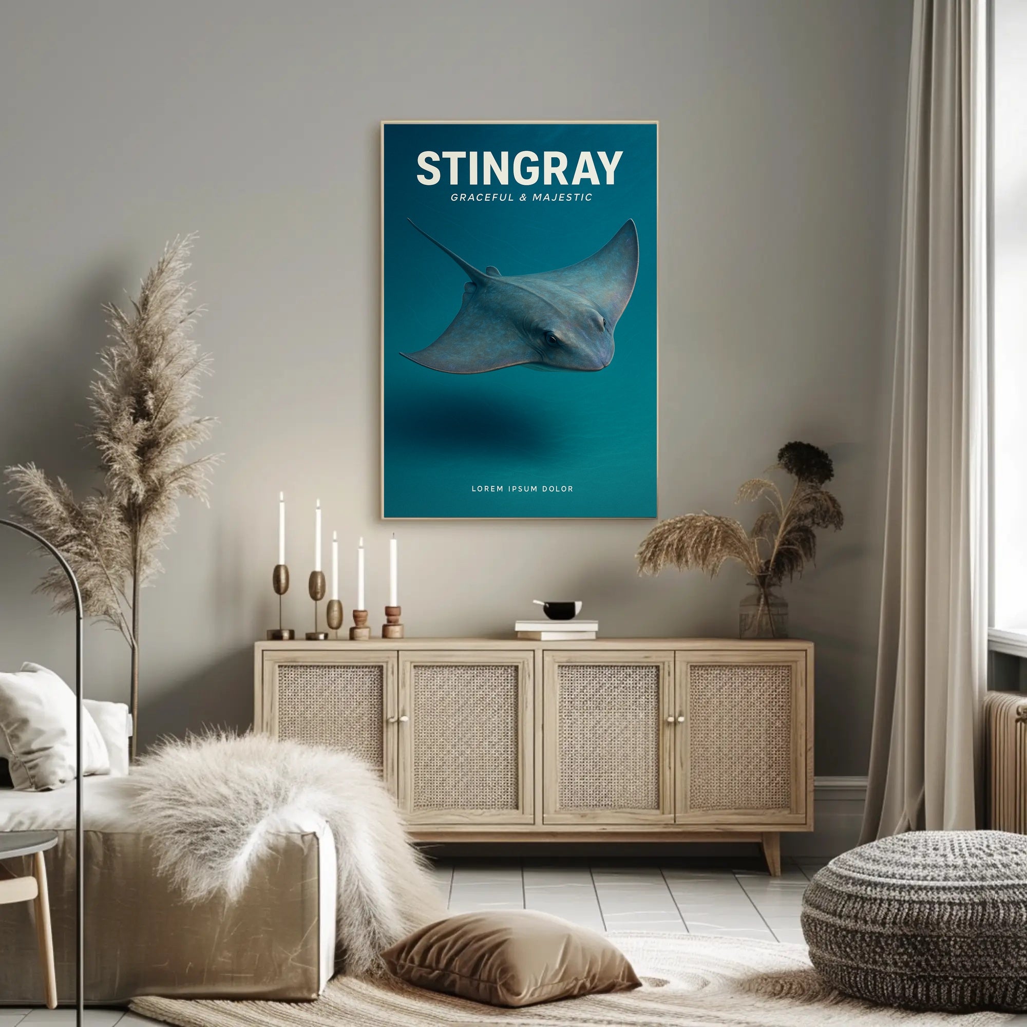 Stingray Graceful & Majestic Poster PosterGoat