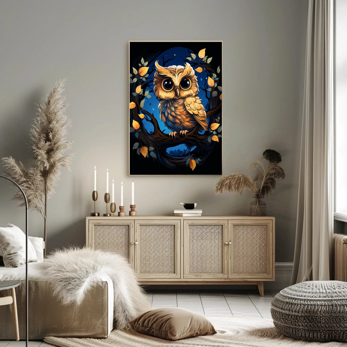 Enchanted Night Owl Art Print