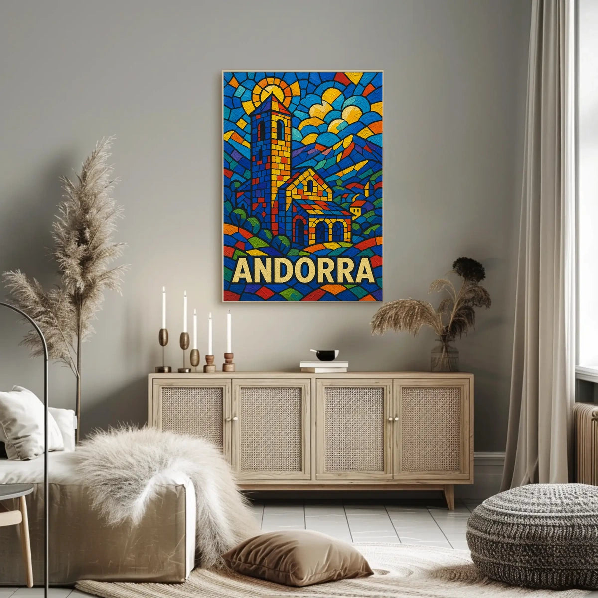 Andorra Vibrant Mosaic Poster