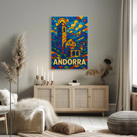 Andorra Vibrant Mosaic Poster