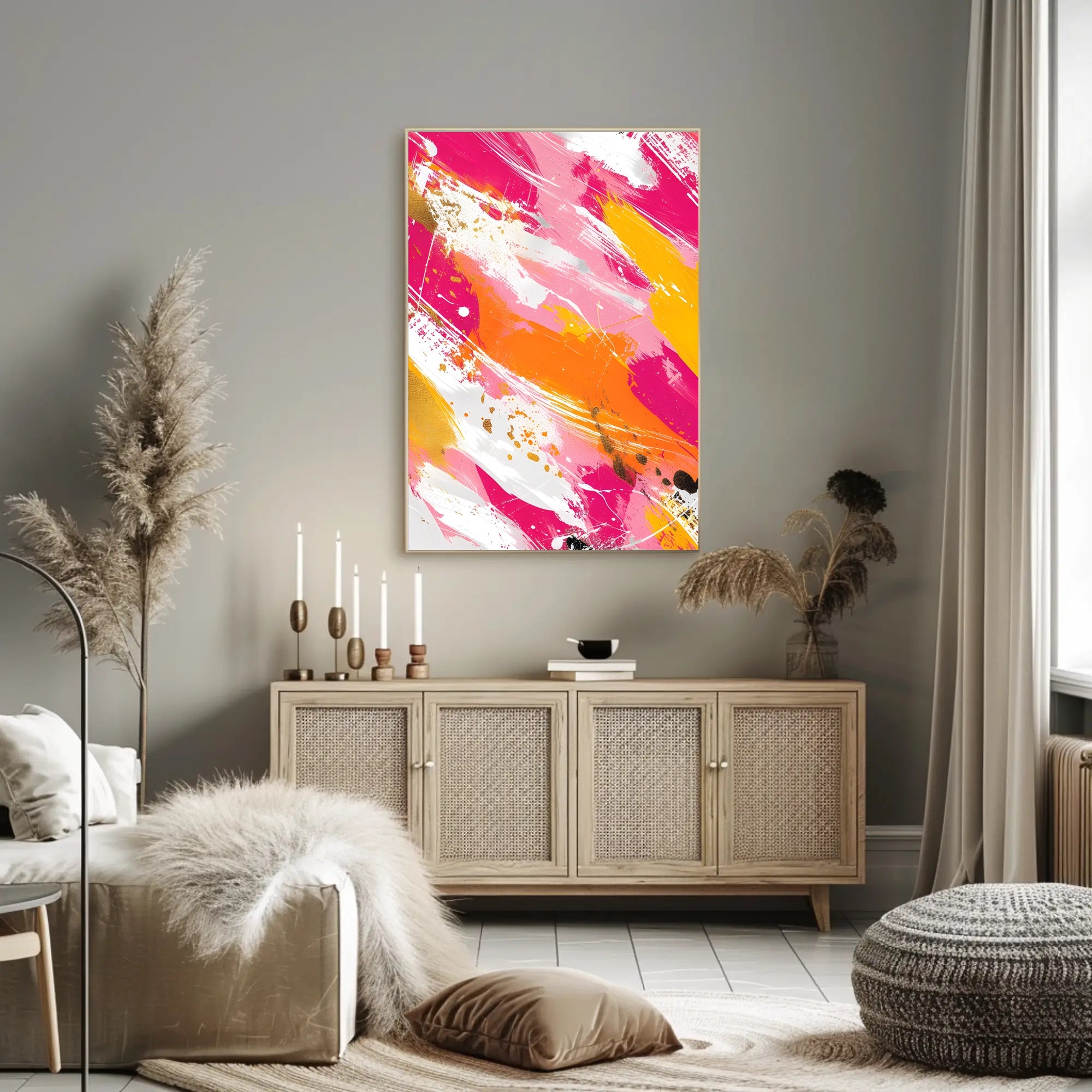 Vibrant Abstract Expressionist Art Print - Artistic Poster PosterGoat