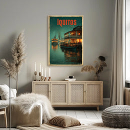 Iquitos A Glimpse of River Life Poster