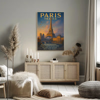 Parisian Romance: Vintage Eiffel Tower Art Print