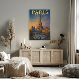 Parisian Romance: Vintage Eiffel Tower Art Print