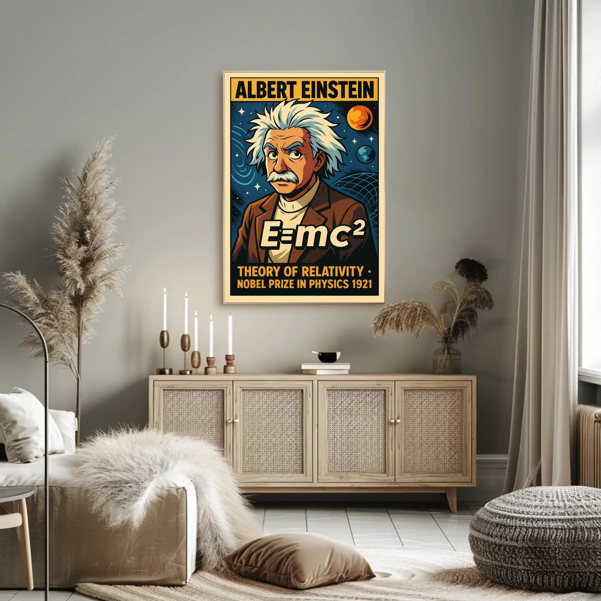 Albert Einstein Relativity Vintage Inspired Poster