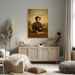 St Elizabeth Ann Seton Vintage Religious Poster