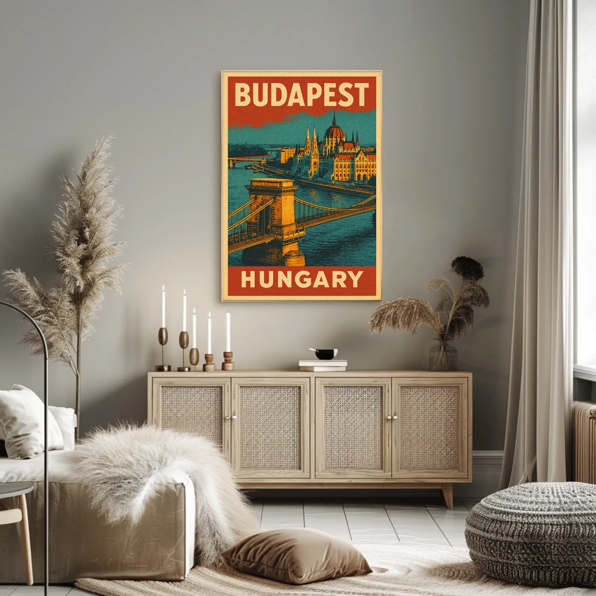 Budapest Travel Poster