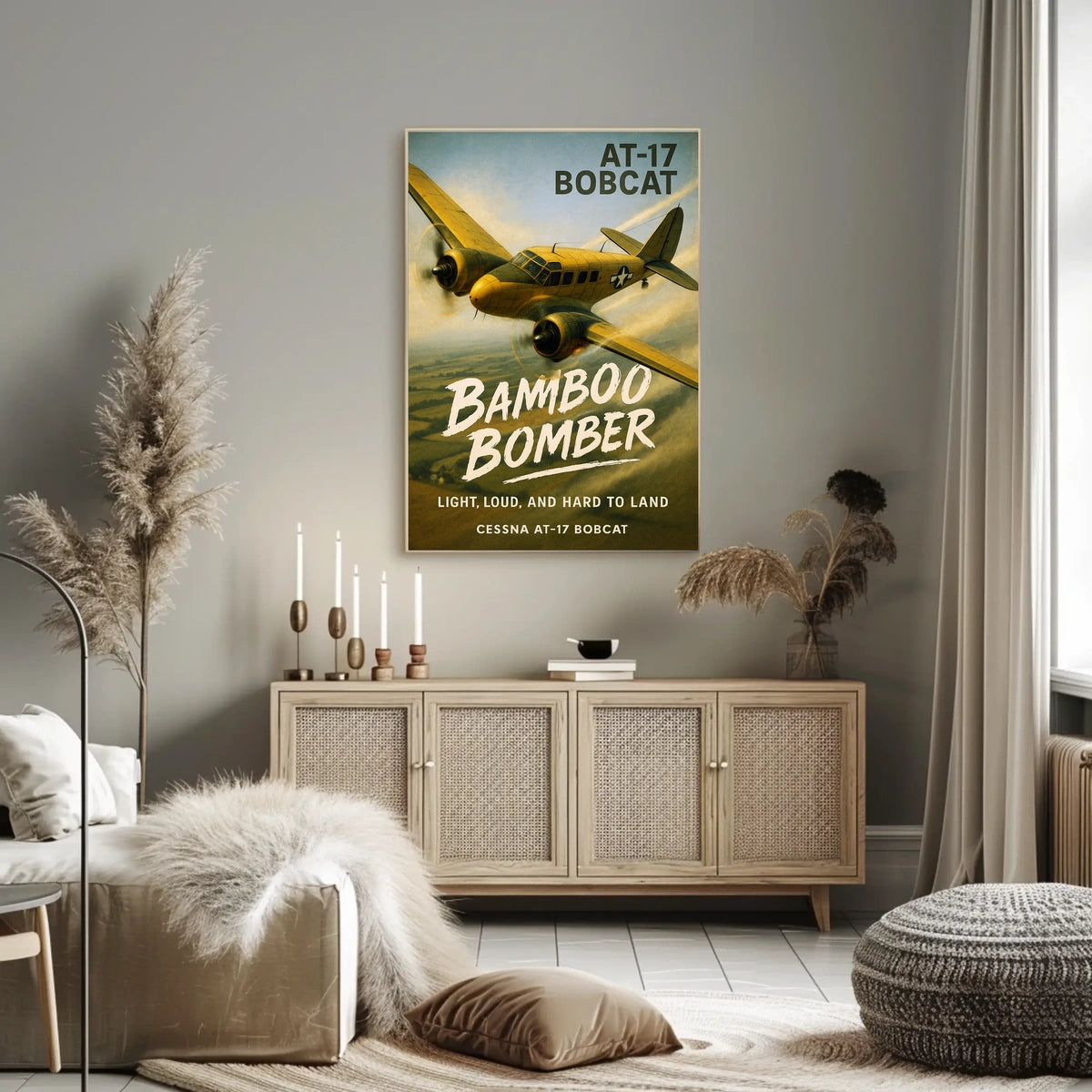 Cessna AT-17 Bobcat Bamboo Bomber Poster