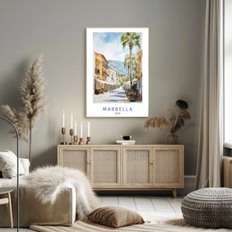 Marbella Street Scene Poster PosterGoat