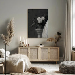 Classical Elegance with Decorative Column Artistic Poster PosterGoat