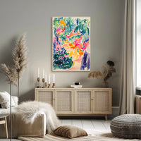 Tropical Dreamscape: Vibrant Abstract Art Poster