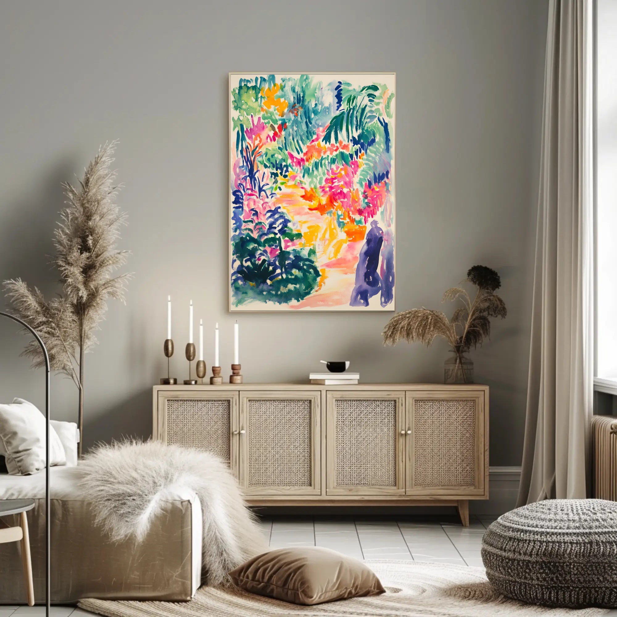 Tropical Dreamscape: Vibrant Abstract Art Poster