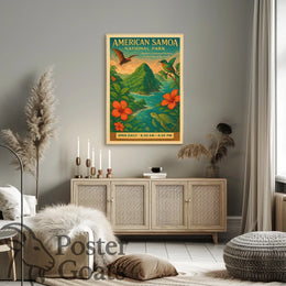 American Samoa National Park Vintage Travel Poster