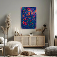 Cityscape In Vibrant Jungle Poster