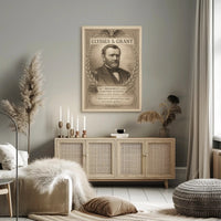 Ulysses S Grant 18th President Sketch Poster Art Print PosterGoat