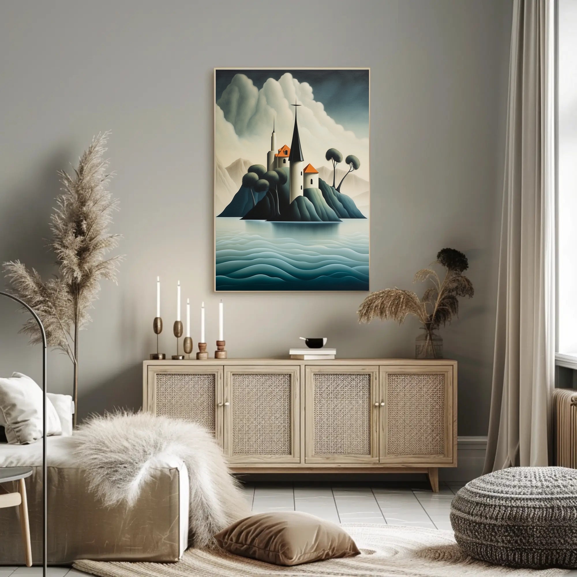 Enchanted Island Fortress Poster PosterGoat