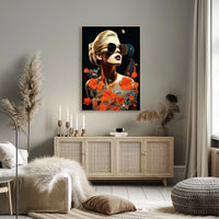 Surreal Woman Celestial Dreamscape Abstract or Artistic Poster