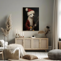 Festive Ferret With Guitar Poster