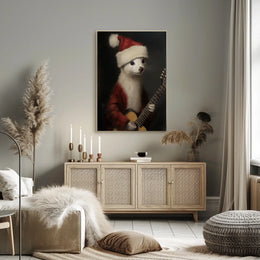 Festive Ferret With Guitar Poster