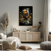 Adventurous Bear in Nature's Wonderland Animal Poster