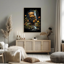 Adventurous Bear in Nature's Wonderland Animal Poster