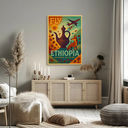 Ethiopian Cultural Journey Vintage Travel Poster PosterGoat