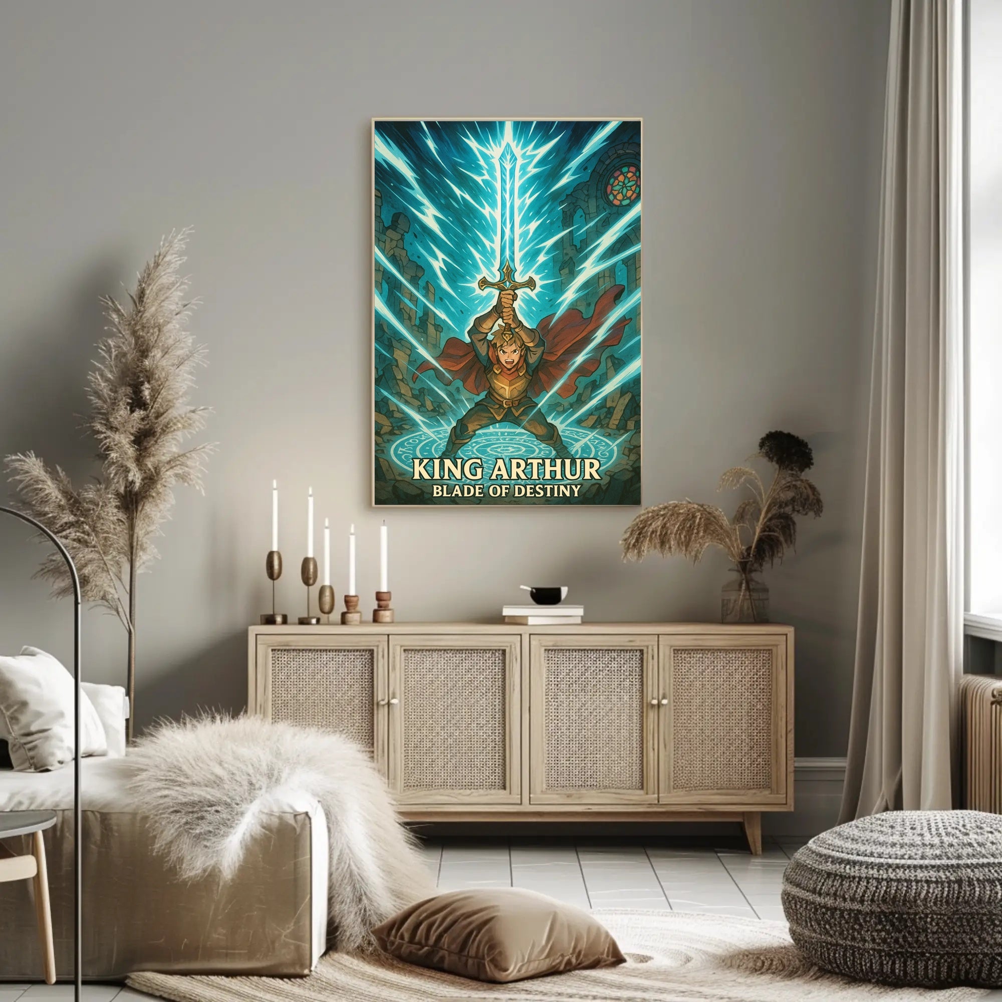 King Arthur Excalibur Fantasy Mythology Poster