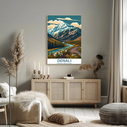 Majestic Denali National Park Scenic Mountain Poster
