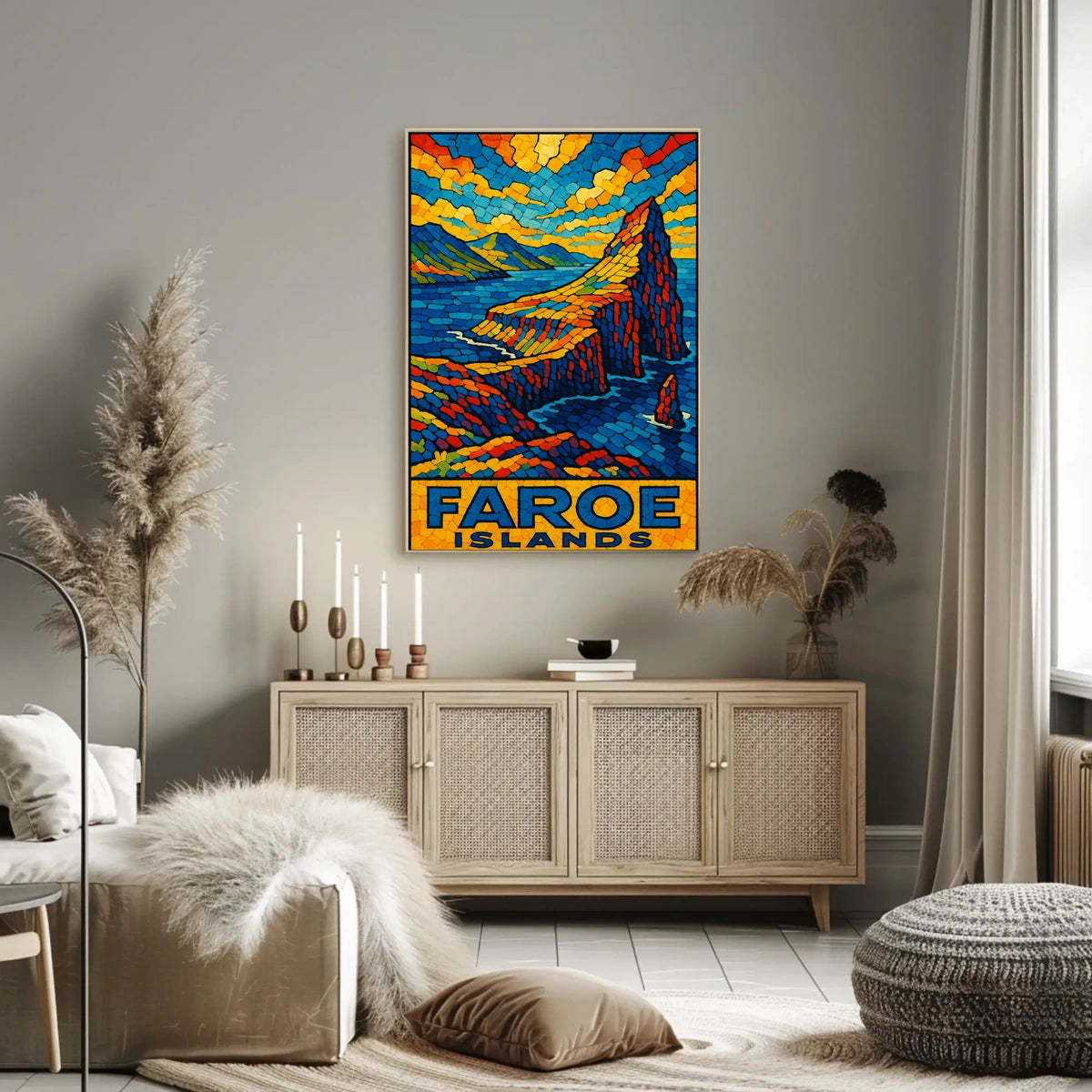 Faroe Islands Mosaic Poster