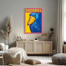 Shoebill Illustration Poster