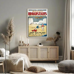 Vintage Broadstairs Seaside Travel Poster for Family Holidays PosterGoat