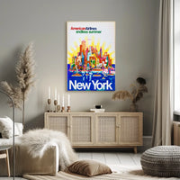 Endless Summer New York City Poster Vintage Wall Art