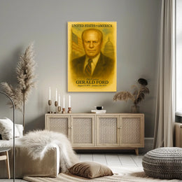 Gerald Ford 38th President of the United States Vintage Watercolor Poster
