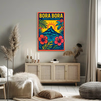 Bora Bora Tropical Adventure Vintage Travel Poster PosterGoat
