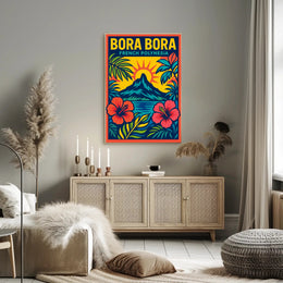 Bora Bora Tropical Adventure Vintage Travel Poster PosterGoat