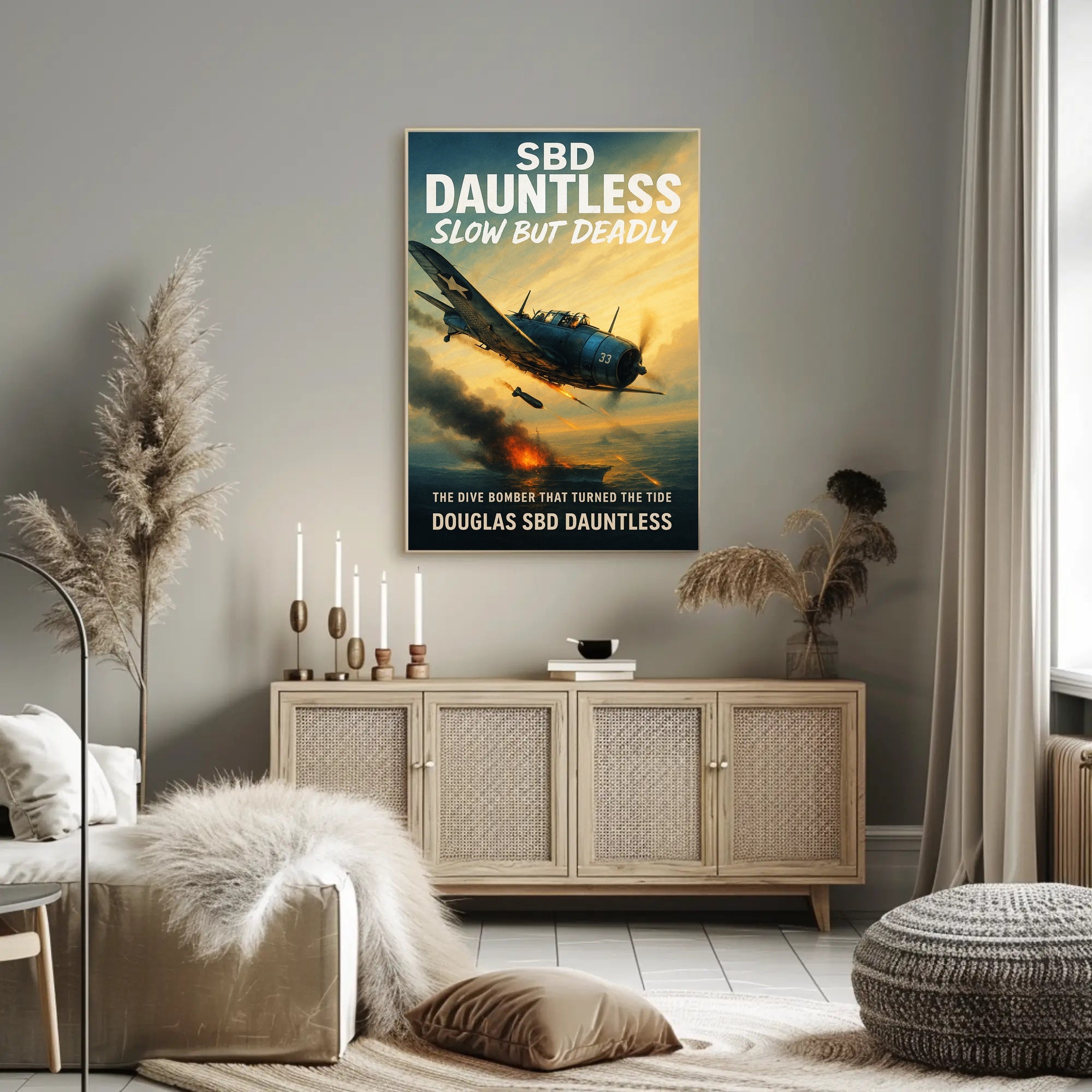 Douglas SBD Dauntless The Dive Bomber Poster PosterGoat