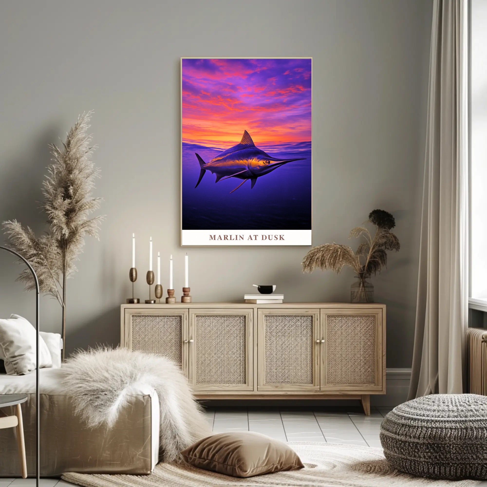 Marlin at Dusk Poster PosterGoat