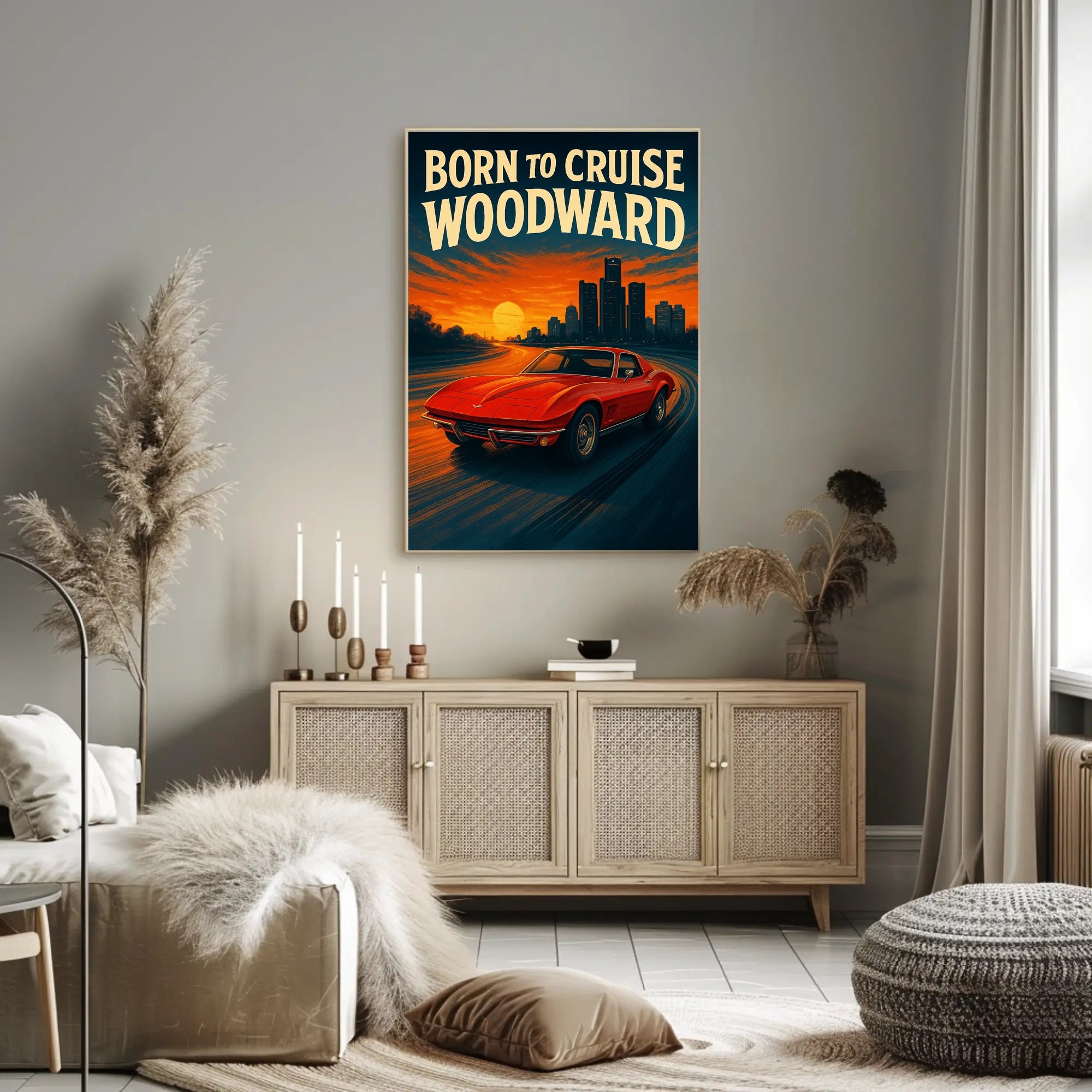 Born to Cruise Woodward Poster PosterGoat