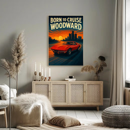 Born to Cruise Woodward Poster PosterGoat