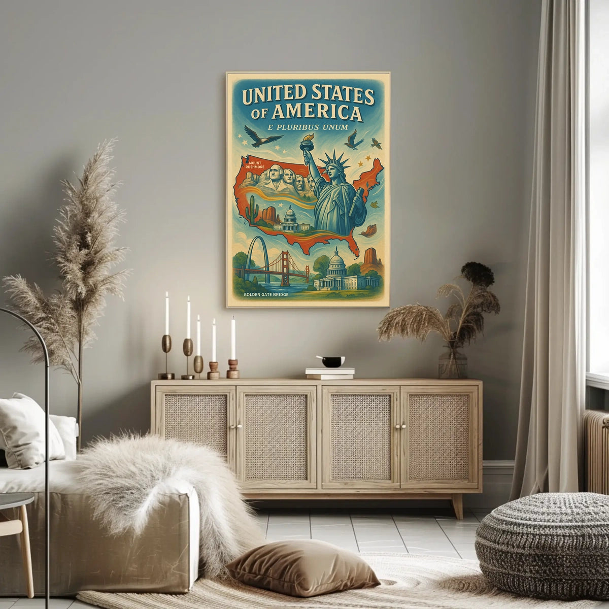 United States Of America Iconic Poster