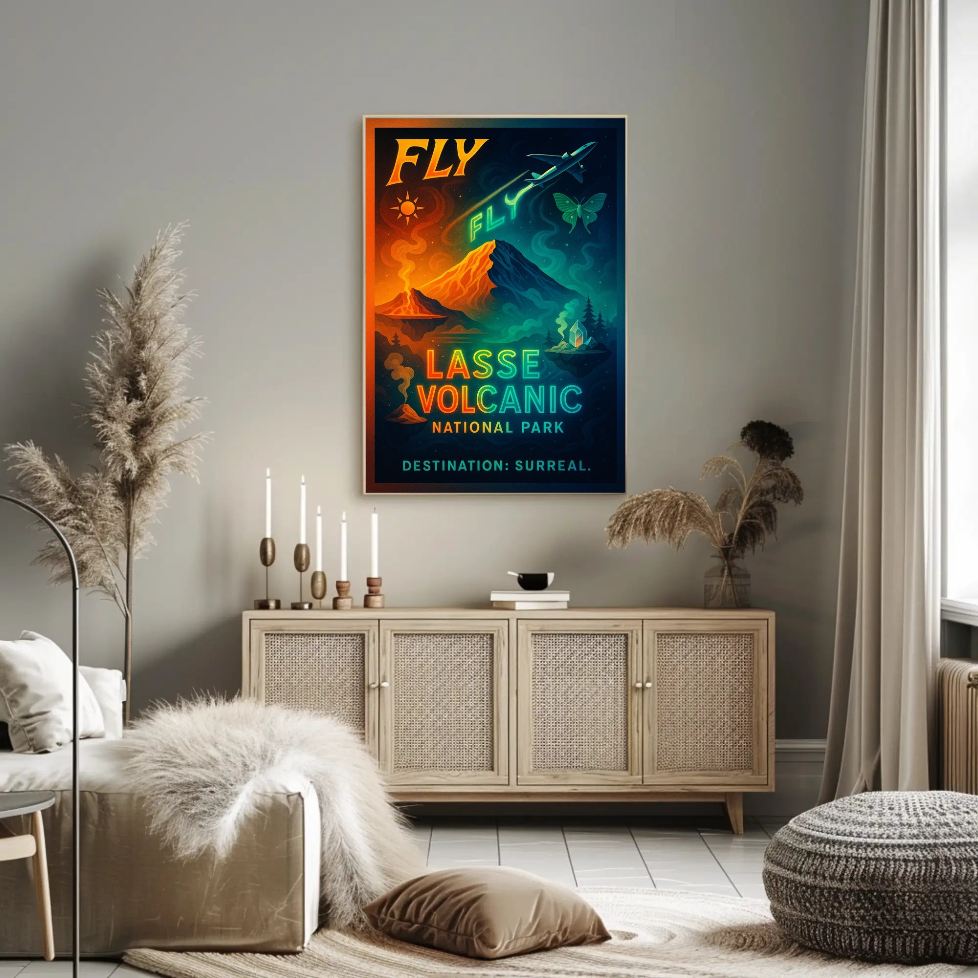 Fly to Lassen Volcanic National Park Poster