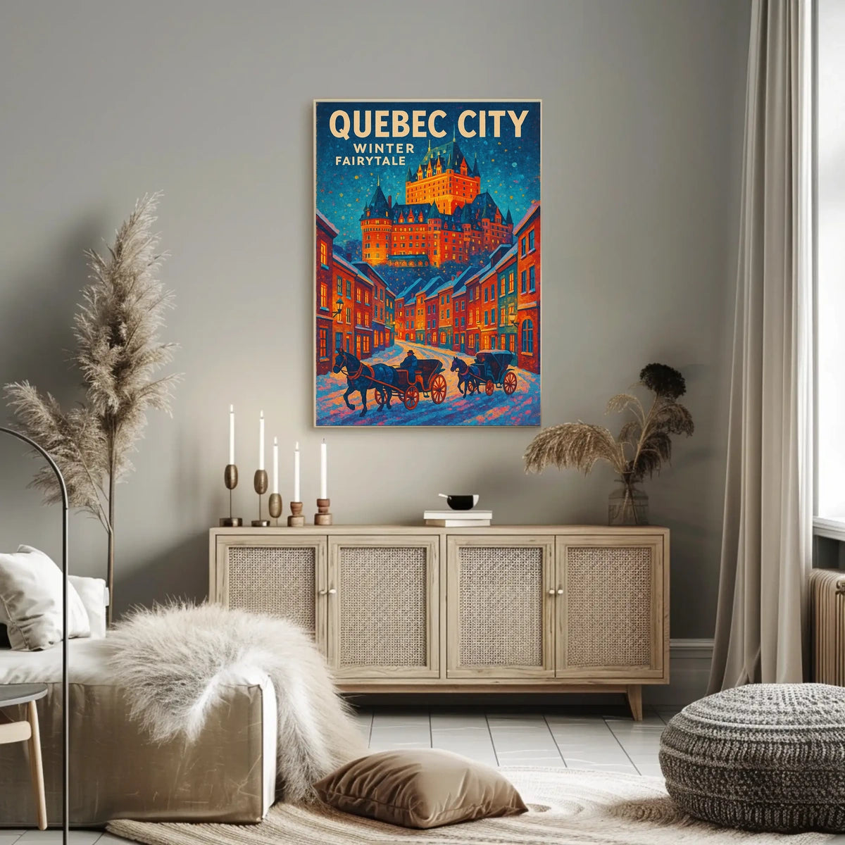 Quebec City Winter Fairytale Poster