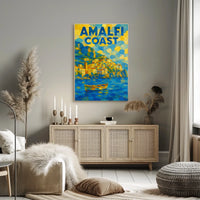 Amalfi Coast Dreamscape Poster Wall Art 18X24 Print