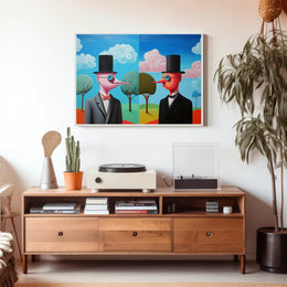 Surrealistic Duo in Dreamscape Abstract or Artistic Poster