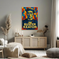 Buster Keaton Iconic Silent Film Star Poster