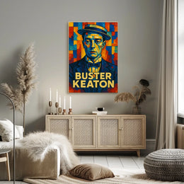 Buster Keaton Iconic Silent Film Star Poster